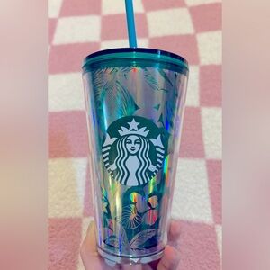Starbucks Iridescent Green Tropical Grande Tumbler